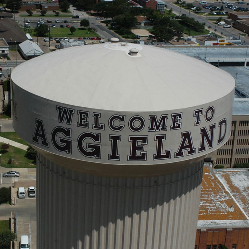 Welcome to Aggieland water tower